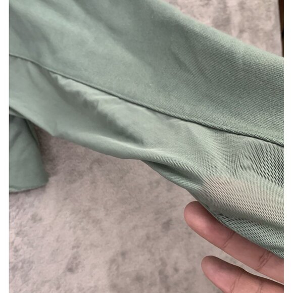 Alo Transcend Cutout Pullover Sweatshirt Womens Small Moss Green Vented Crop Gym - Picture 9 of 9